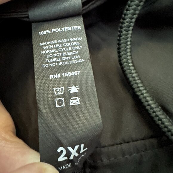 Quikflip Bilstein Mens Jacket 2XL Full Zip Black Windbreaker Hooded Rain Hiking - Picture 13 of 13